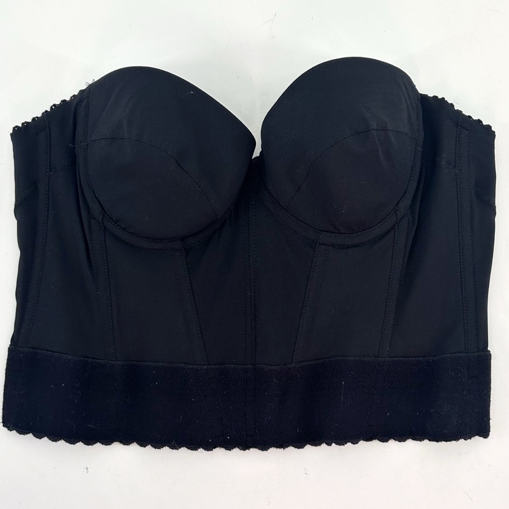Vintage La Perla Black Corset Bustier Strapless Lingerie Size 34 A